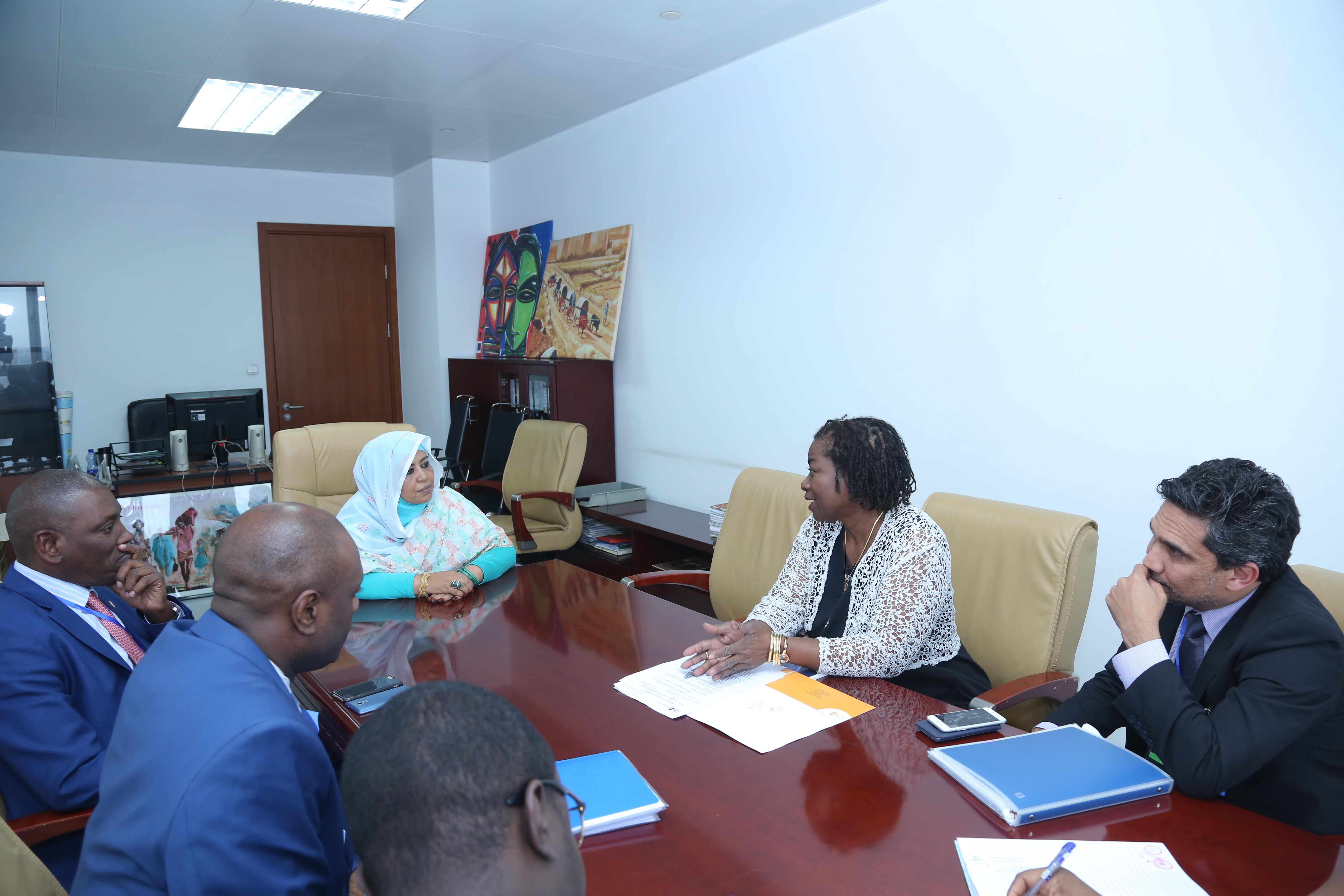 Participants to the meeting between UNFPA and the Commission of Social Affairs