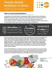 Female Genital Mutilation in Africa: Status Fact Sheet