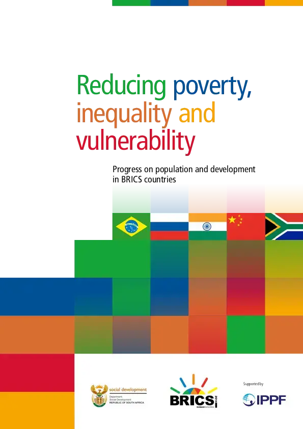 Reducing poverty, inequality and vulnerability